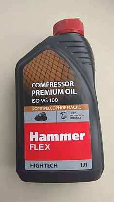 Масло компрессорное HAMMER Flex 501-012, 1л.,ISO VG-100, 54193