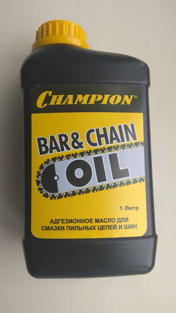 Масло для электрических пил. Масло для смазки цепи Champion Bar & Chain Oil 1 л. Масло для цепи бензопилы Champion. Цепное масло для бензопилы чемпион. Адгезионное масло для "пильных цепей " 20л.
