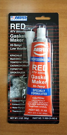 Герметик ABRO 85г. красный, формирователь прокладок