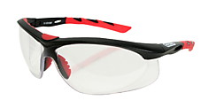 Защитные очки черные с резиновыми вставками (блистер)