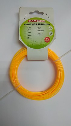 Леска КАМ-tools 1,6мм 15м круг (желт)