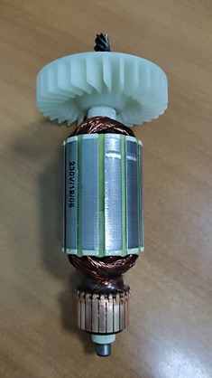 Якорь с вентилятором УПМ-180. Полировальной машины УПМ 180 Интерскол.