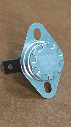 Термостат биметаллический KSD301-60 250V 16А