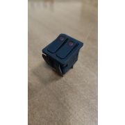 Выключат.клавишный C6003P/С6003PL красная линза, черный корпус zb