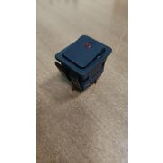 Выключат.клавишный C6053PLNAB красная линза, черный корпус zbs