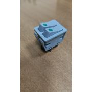 Выключат.клавишный C6003P/С6003PL зеленая линза, серый корпус, b